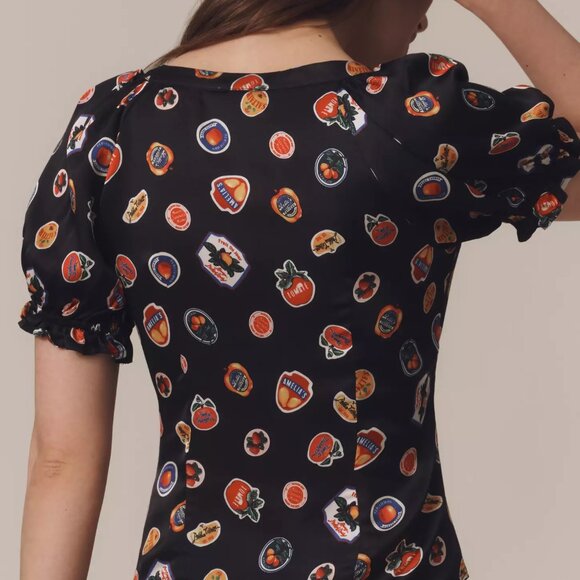 EUC Anthropologie Maeve Puff-Sleeve Popover Blouse Size 3X - Picture 3 of 4